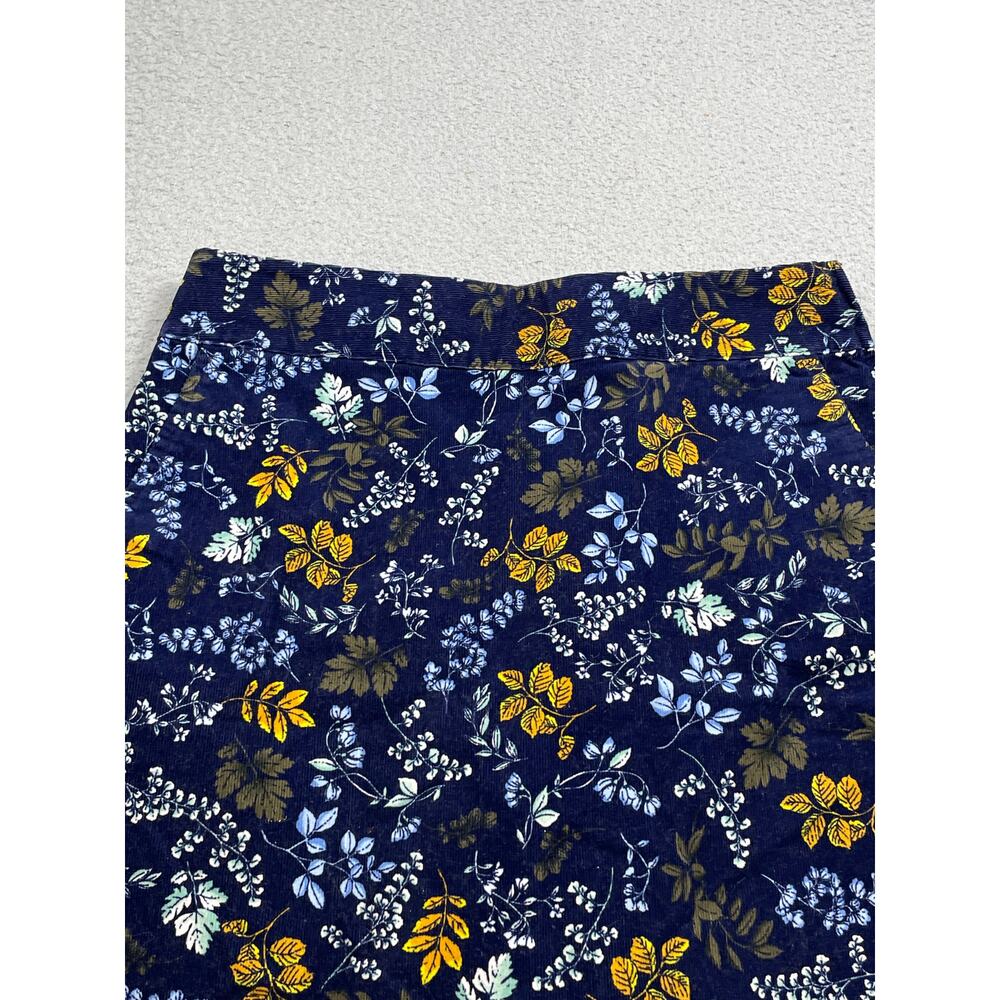 Talbots Womens Size 4 Blue Floral Corduroy Skirts - Picture 10 of 11